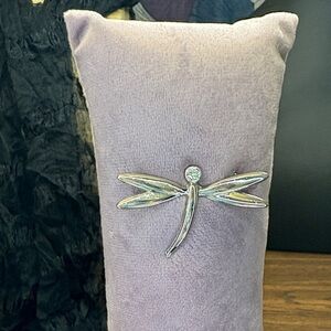 Silver Tone Dragonfly Brooch